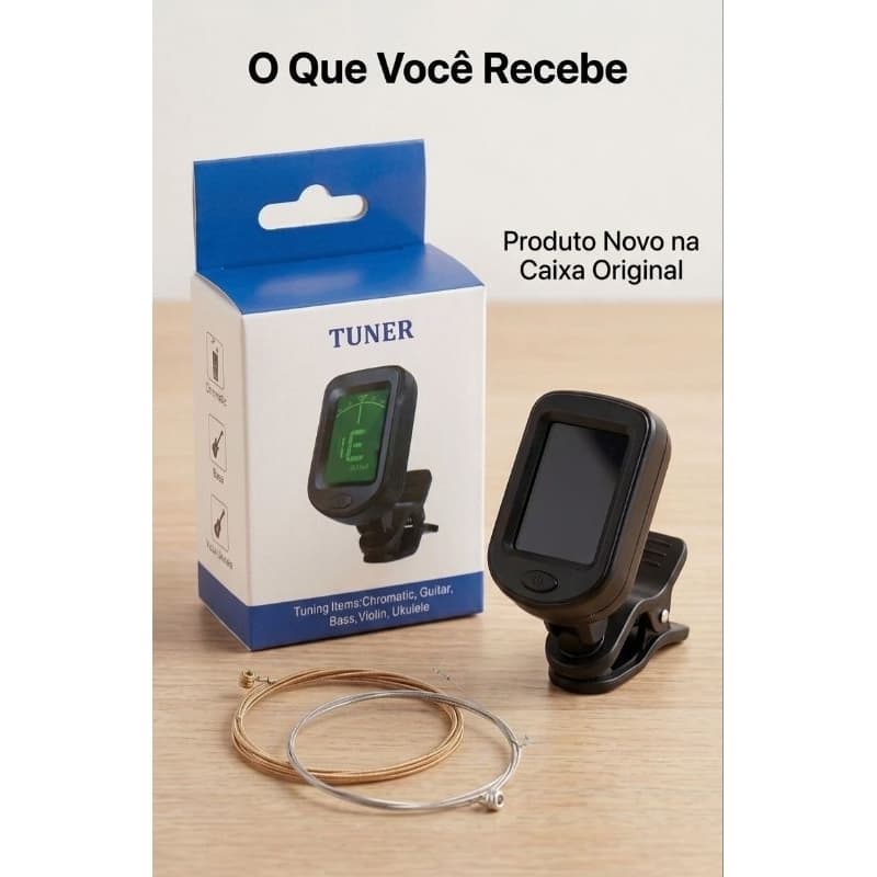 Afinador Digital Clip-on Profissional Para Violão Guitarra Ukulele Baixo