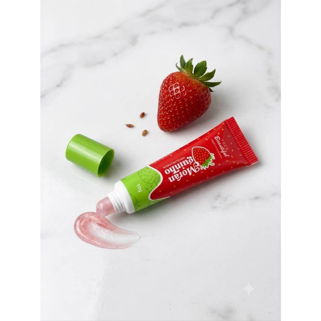 Gloss Hidratante Labial Morango - Face Beautiful
