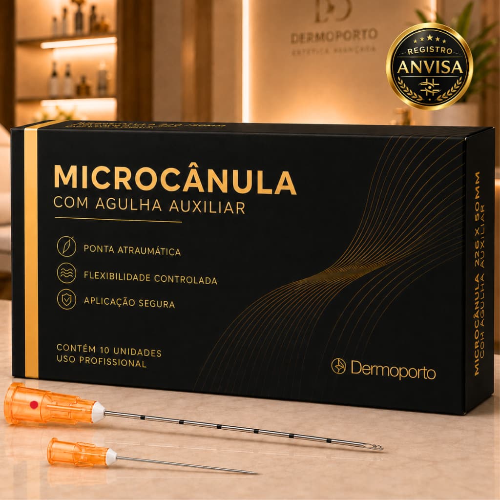 MICROCÂNULA 25G X 50MM C/ AGULHA AUXILIAR ANVISA | CX C/ 10 UNIDADES | SEMI-FLEXÍVEL | GRADUADA
