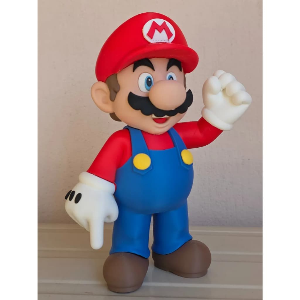 Boneco Super Mario Bros 23cm Decorativo 3D Colecionável Geek Presente Nintendo