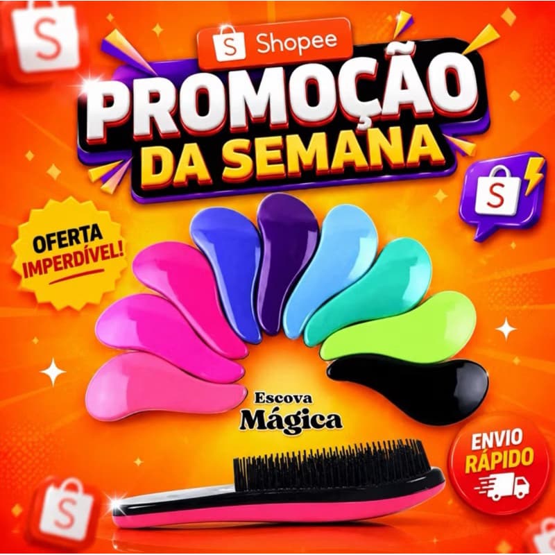 ✨ESCOVA PROFISSIONAL ANTI-FRIZZ✨
