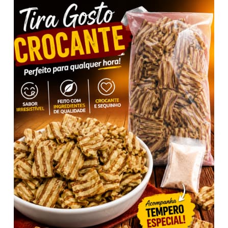 Pururuca Listrada Para Fritar 1kg + Sal Bacon Crocante Pacote Festa Eventos Pellet Pele Semi Pronta