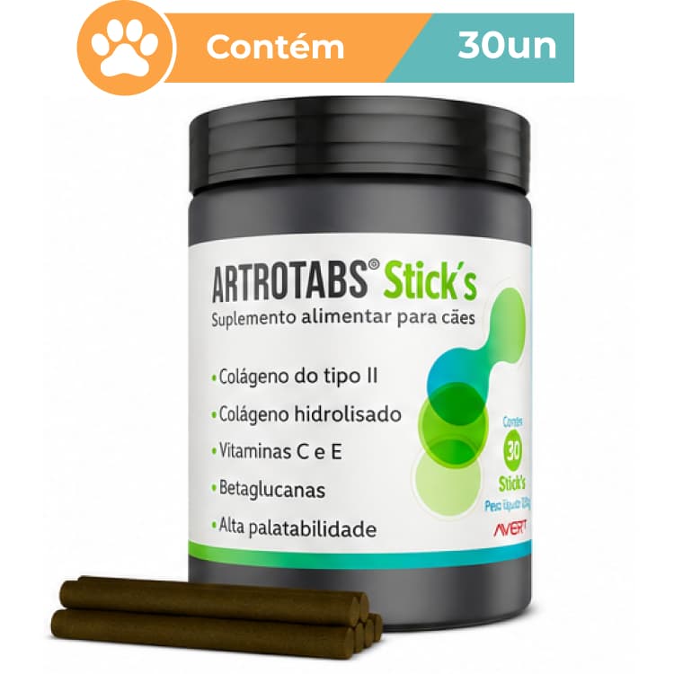 Artrotabs Suplemento Articular Cães Avert 210g 30 Sticks