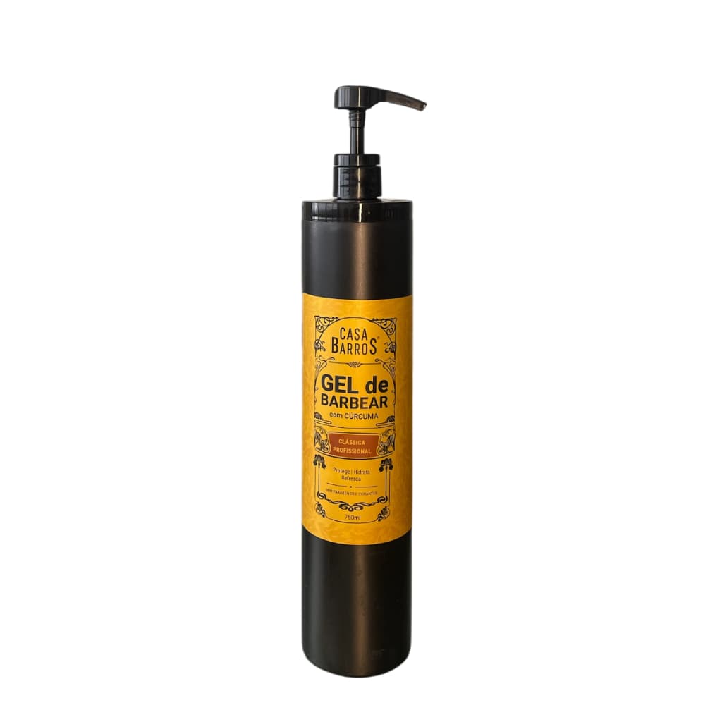 Gel de Barbear com Cúrcuma e Mentol Extra - Casa Barros 750g