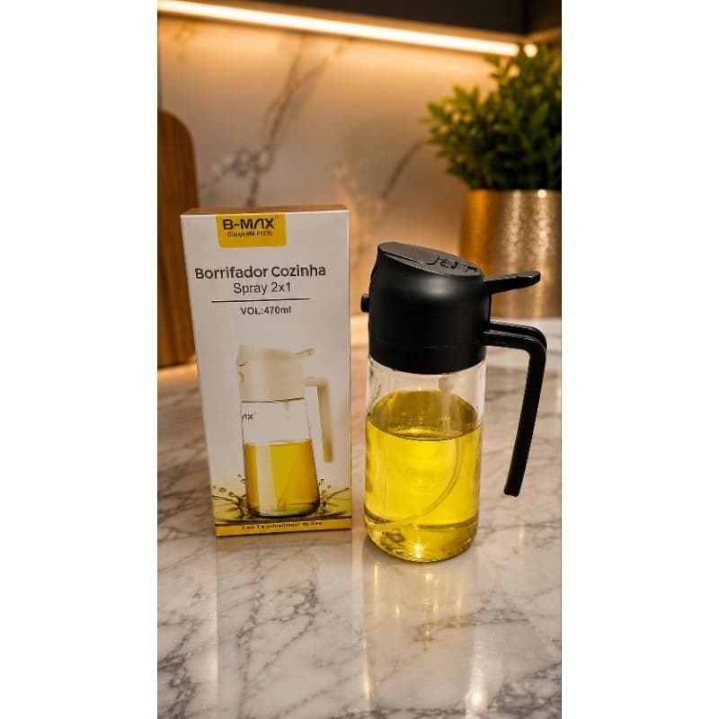 Azeiteiro Vinagreiro Spray de Vidro 470ml