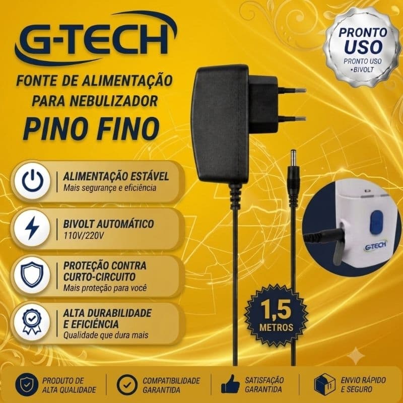 Fonte 5v para Inaladores Ultrassônico GTech Nebmesh 1 e 2