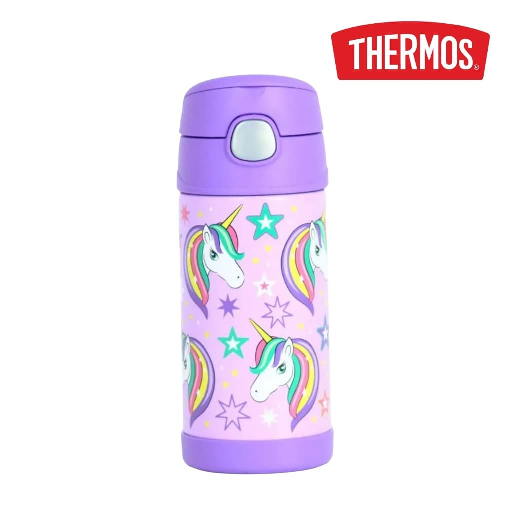 Garrafa Térmica Infantil Funtainer F401 Unicórnio Brilhante Thermos - 355ml