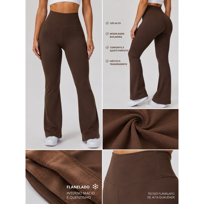Calça Bailarina Flanelada Cos alto Inverno.