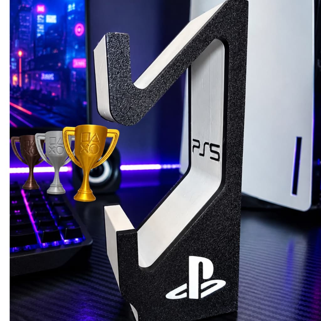 Kit Suporte Duplo Para Controle + Taças de Conquista Playstation