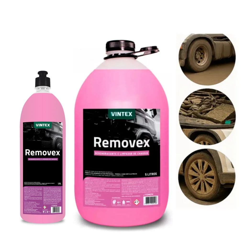 REMOVEX VINTEX - LIMPADOR AUTOMOTIVO DESENGRAXANTE ALCALINO P/ CARROCERIA, MOTOR, CHASSI E RODAS