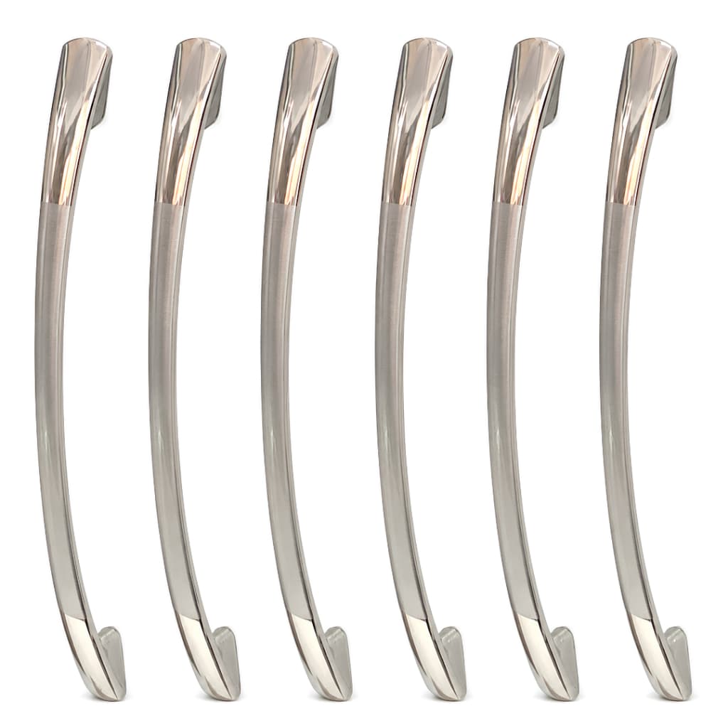 Kit 6 Puxadores Arco Para Móveis Em Metal 96mm E 128mm Com Parafusos