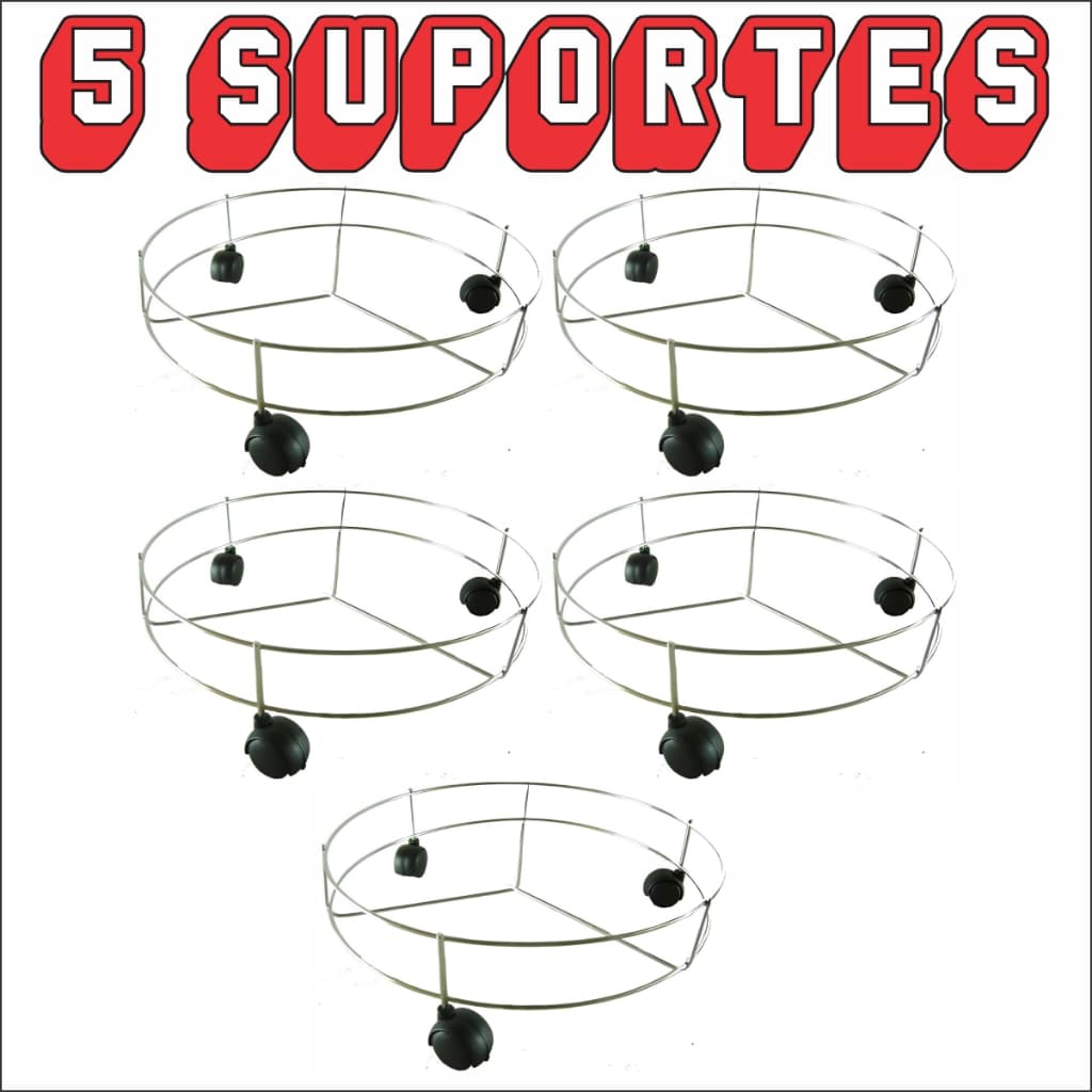 5x SUPORTE BOTIJÃO galão vaso Com 3 Rodinhas