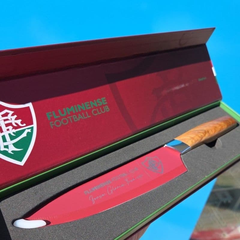Faca Fluminense com Caixa Oficial Brasfoot - Licenciada
