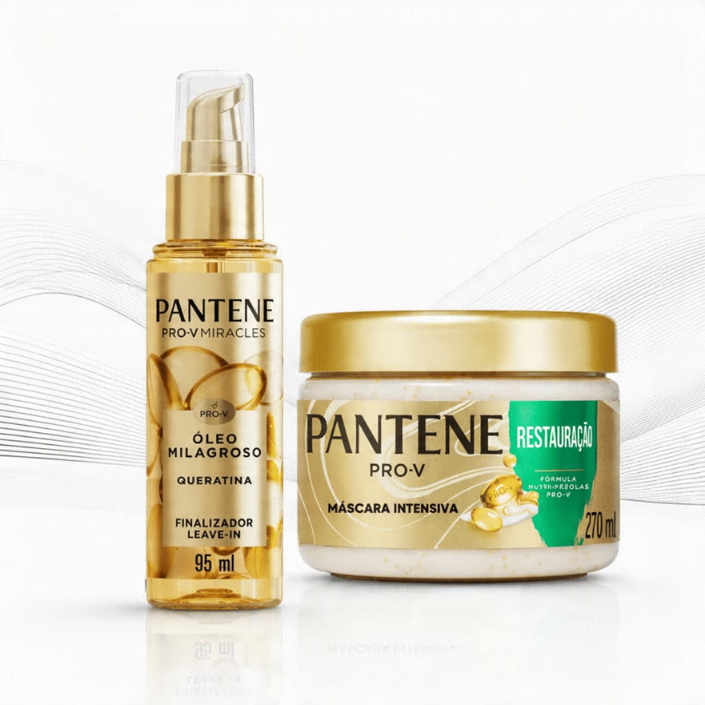 Kit Pantene Óleo Milagroso 95ml e Máscara Restauração Capilar Nutri Pérolas 270ml
