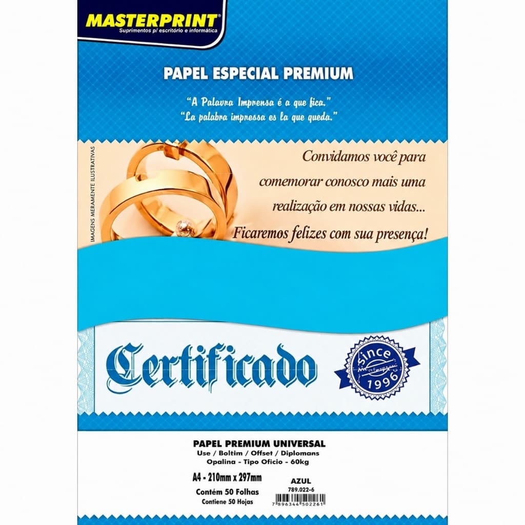 Papel Offset Diplomata A4 180g Liso 50 Folhas Opaline Azul SUPER PROMOÇÃO!!!!!!!!