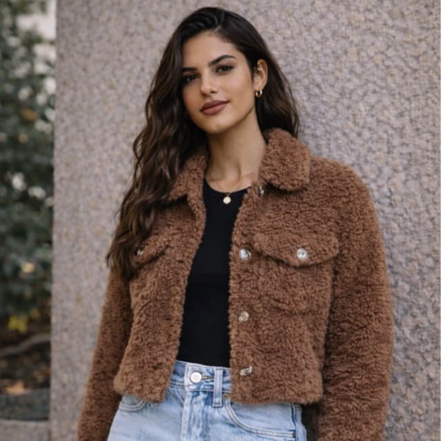 Casaco TEDDY Feminino Pelúcia Blusa Pelinho Botões Frio Inverno