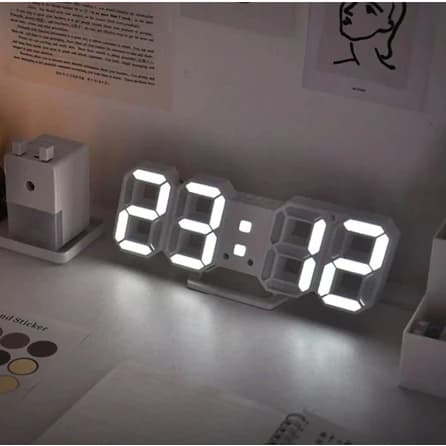 3d Led Relógio De Mesa Digital / Design Moderno Luz Noturna Decoração Relógios / Parede De Desktop