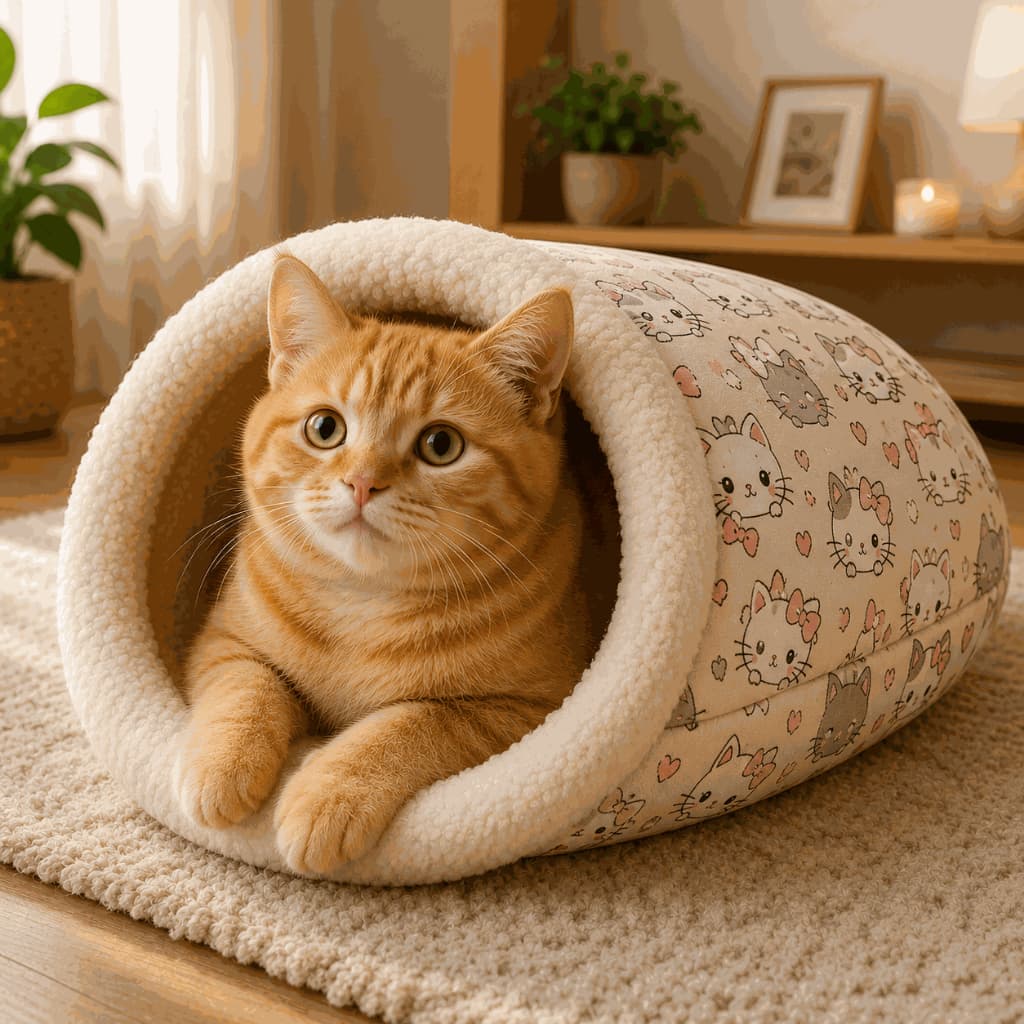 Caminha Toca Para Gatos Saco De Dormir Grande Pelucia Macho
