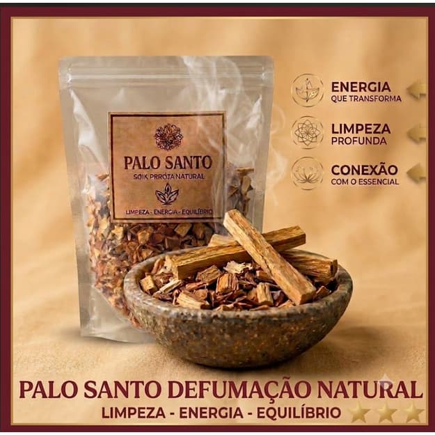 INCENSO  PALO SANTO PERUANO TRITURADO PARA DEFUMAÇÃO  PALO  LEGÍTIMO  COM INSTRUÇÃO DE USO 70G /140G