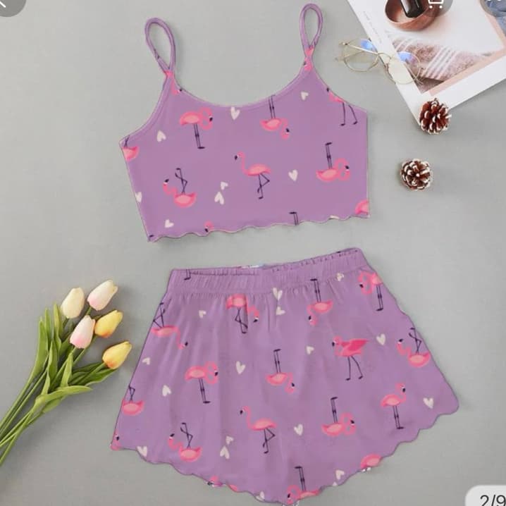 kit 3 pijama baby doll feminino sued com estampas variadas - Conforto para relaxar.