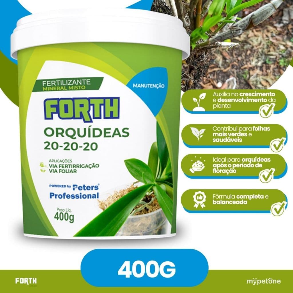 Adubo Forth Orquideas Manutençao 20-20-20 Peters 400g