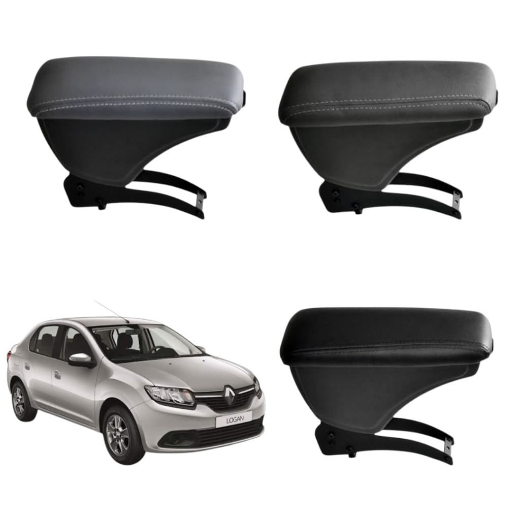 Encosto Apoio de Braço Renault Logan 2007 a 2023 Courvin Somente Com Console Central Descanso