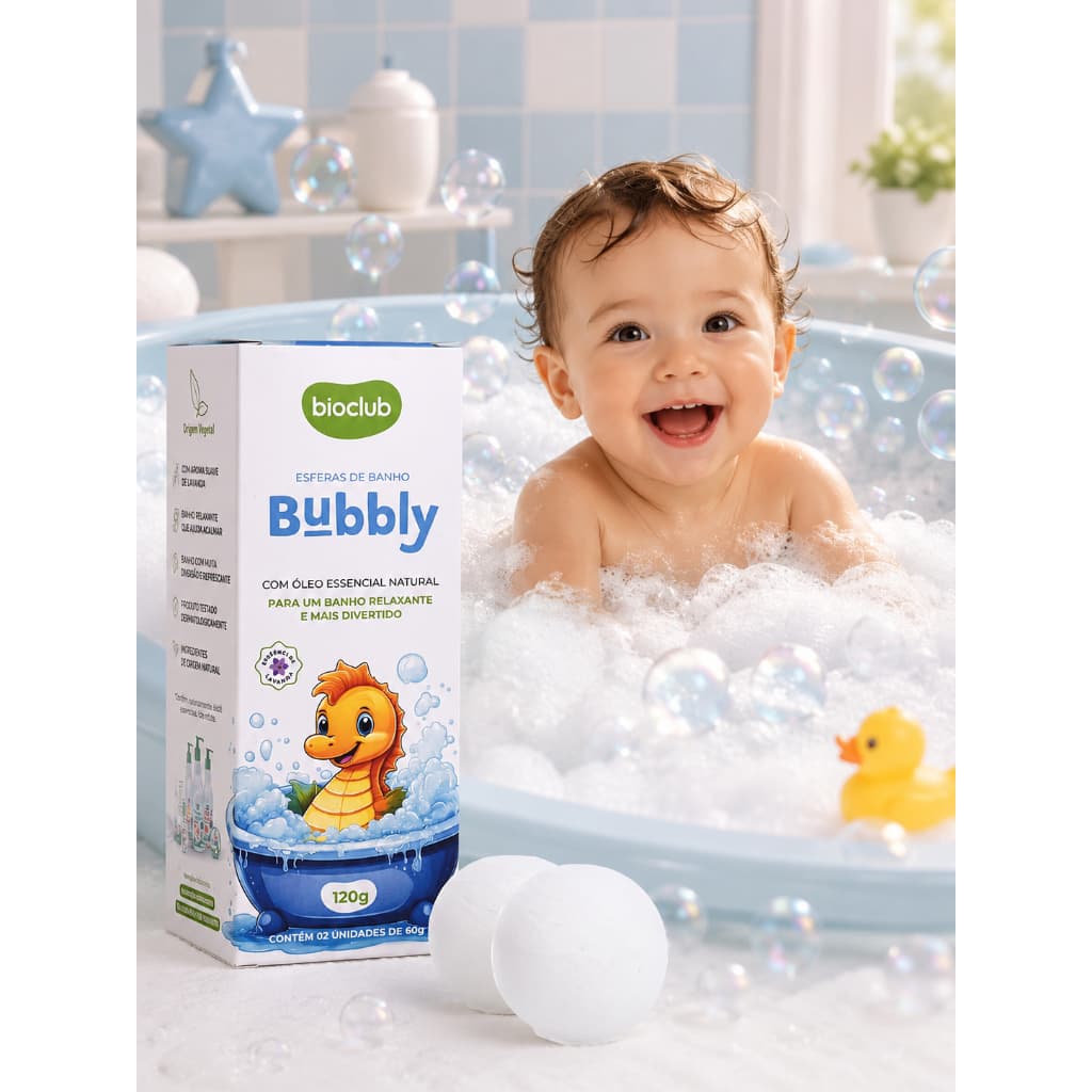 Bubbly Esferas de Banho 120G Bioclub - Bolhas de banho divertidas e relaxante