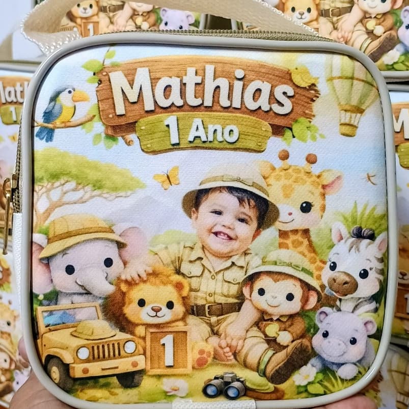 Bolsinha Personalizada 15x15 Infantil maletinha/Sacolinha Surpresa STITCH MINNIE ETC.