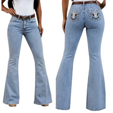 Calça Country Jeans Feminina BASICA Cintura Alta com Lycra Linha PREMIUM