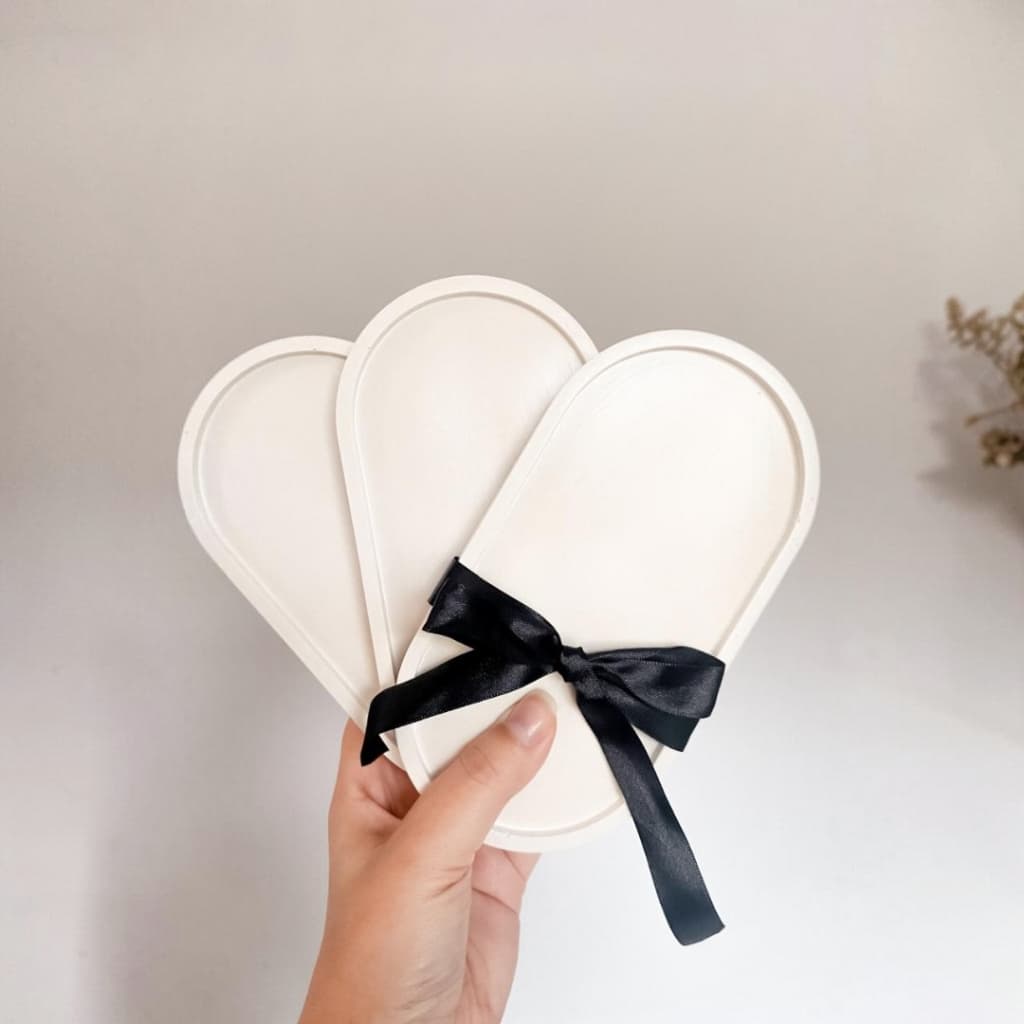 Bandeja Oval Decorativa em Gesso | Porta Velas, Difusor, Perfume e Decoração Minimalista