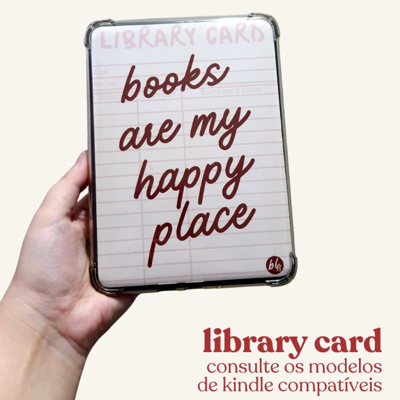 Kindle Insert Card Decoração para Kindle Library Card
