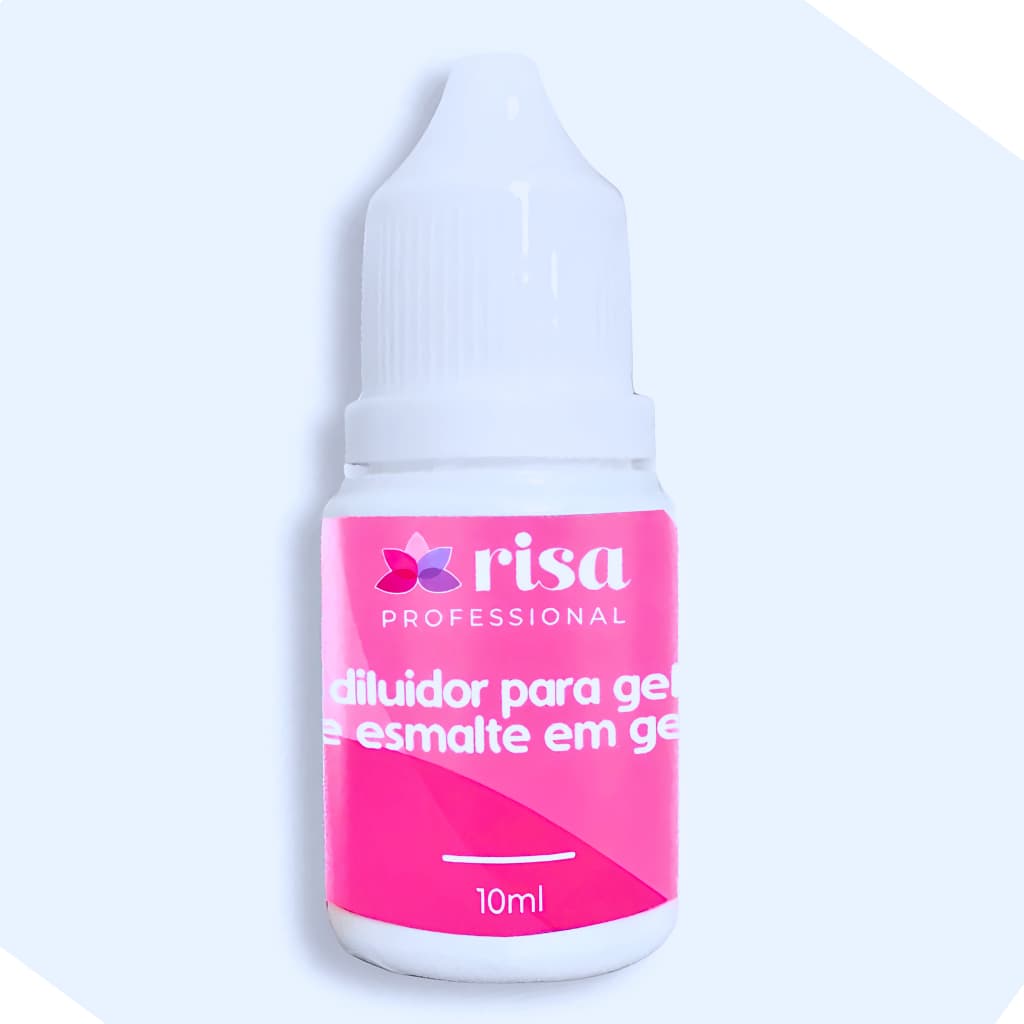 Diluidor Para Esmalte em Gel e Gel Para Unhas Risa Profissional 10ml | Recuperador de Esmalte em Gel.