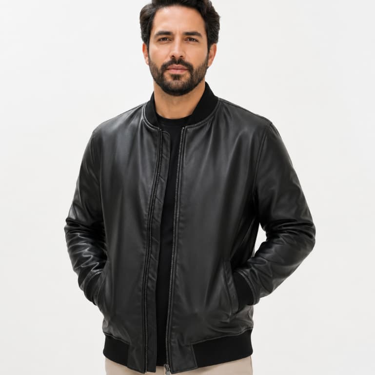 Jaqueta Bomber Masculina Marrom Casual Zíper Premium Moderna Confortável