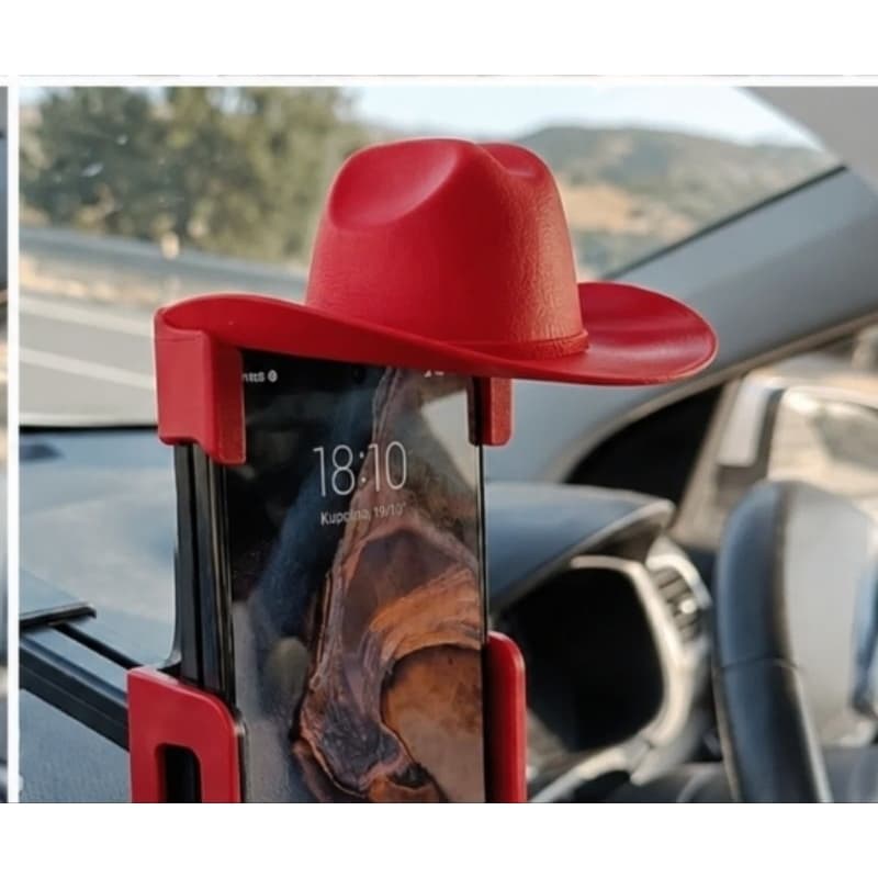 Chapéu Protetor Solar para Suporte de Celular Veicular – Aba Grande Contra Reflexos – Impressão 3D