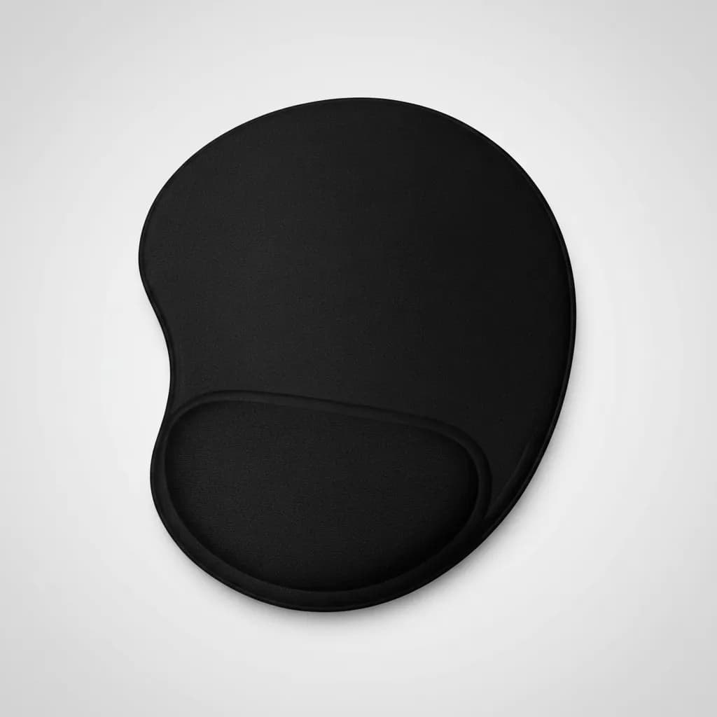 Kit 10 Mouse Pads Ergonômicos Preto Com Apoio De Pulso