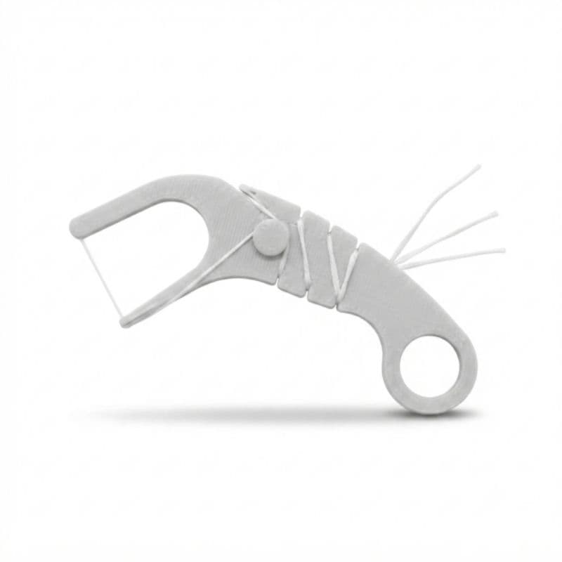Kit Suporte Fio Dental Reutilizável Higiene Bucal 4 ou 6 Un Aparelho Ortodôntico Ergonômico