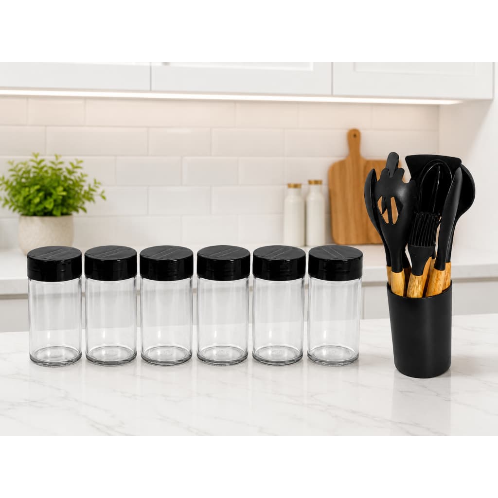 Kit Utensílios E Potes Para Temperos + Brinde