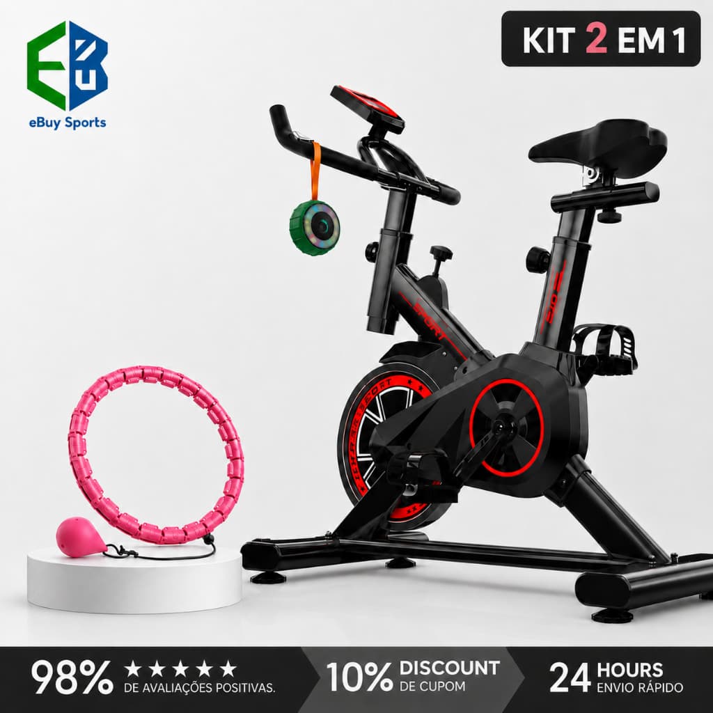 Ebuy Sports Bicicleta Bike Ergometrica Spinning Academia Fitness Profissional 120kg volante 10kg