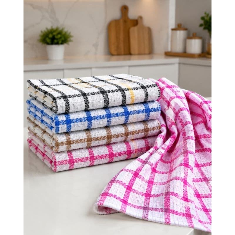 Kit 12 ou 6 Panos De Prato Atoalhado Felpudo 40x65 Alta Absorção