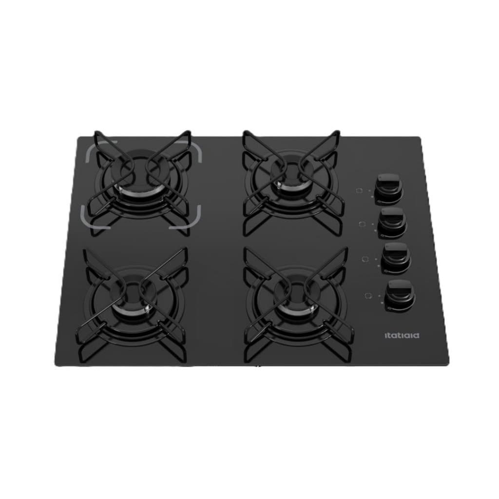 Cooktop 4 bocas Itatiaia Essencial com Mesa de Vidro Temperado – Moderno, Prático e Eficiente