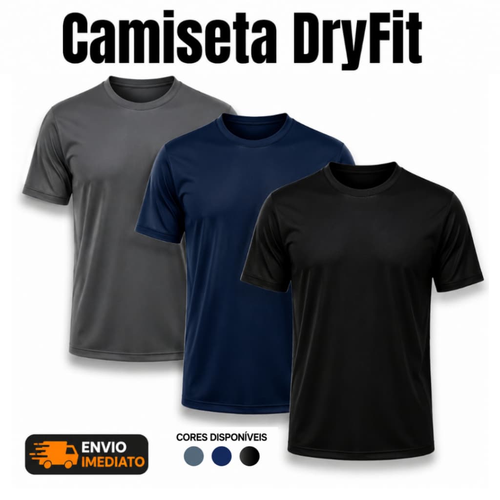 Camiseta Dry Fit Masculina Premium – Academia, Treino, Corrida e Dia a Dia