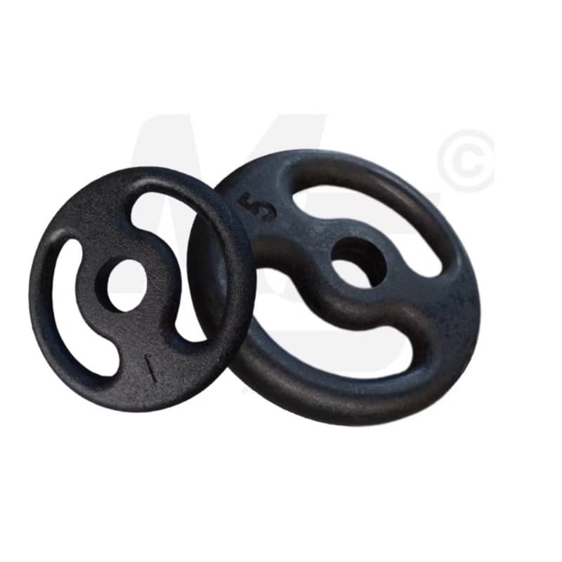 Par de Anilhas Pintadas em Ferro Fundido 1 a 5kg - Acabamento Premium e Fácil Manuseio