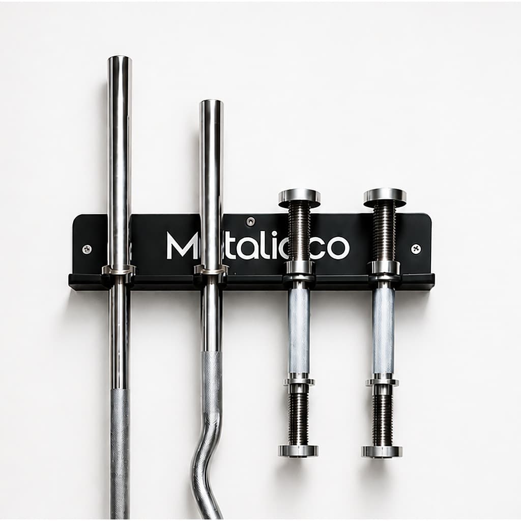 Suporte Para 4 Barras Parede Expositor Metalicco Musculação