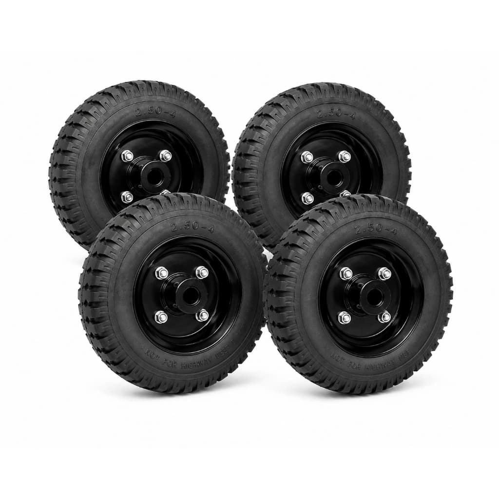 Roda Maciça Aro 2.50-4 Kit C/4 Carrinho De Carga Aro 4