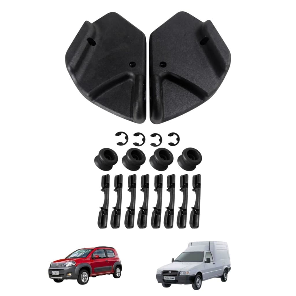 Kit Acabamento Banco Fiat Uno Elba Palio Fiorino Preto