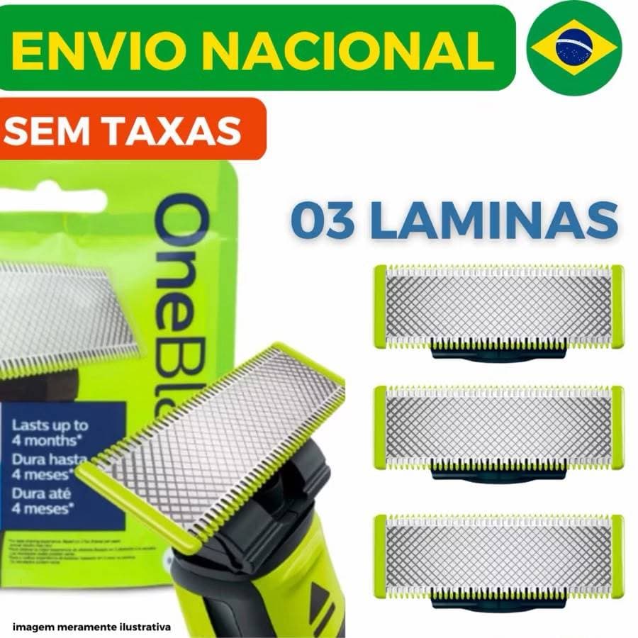 Lâmina Refil Duplo Compatível Barbeador Philips OneBlade Reposição QP14x QP25x QP26x QP27x QP28x QP65x QP66x |