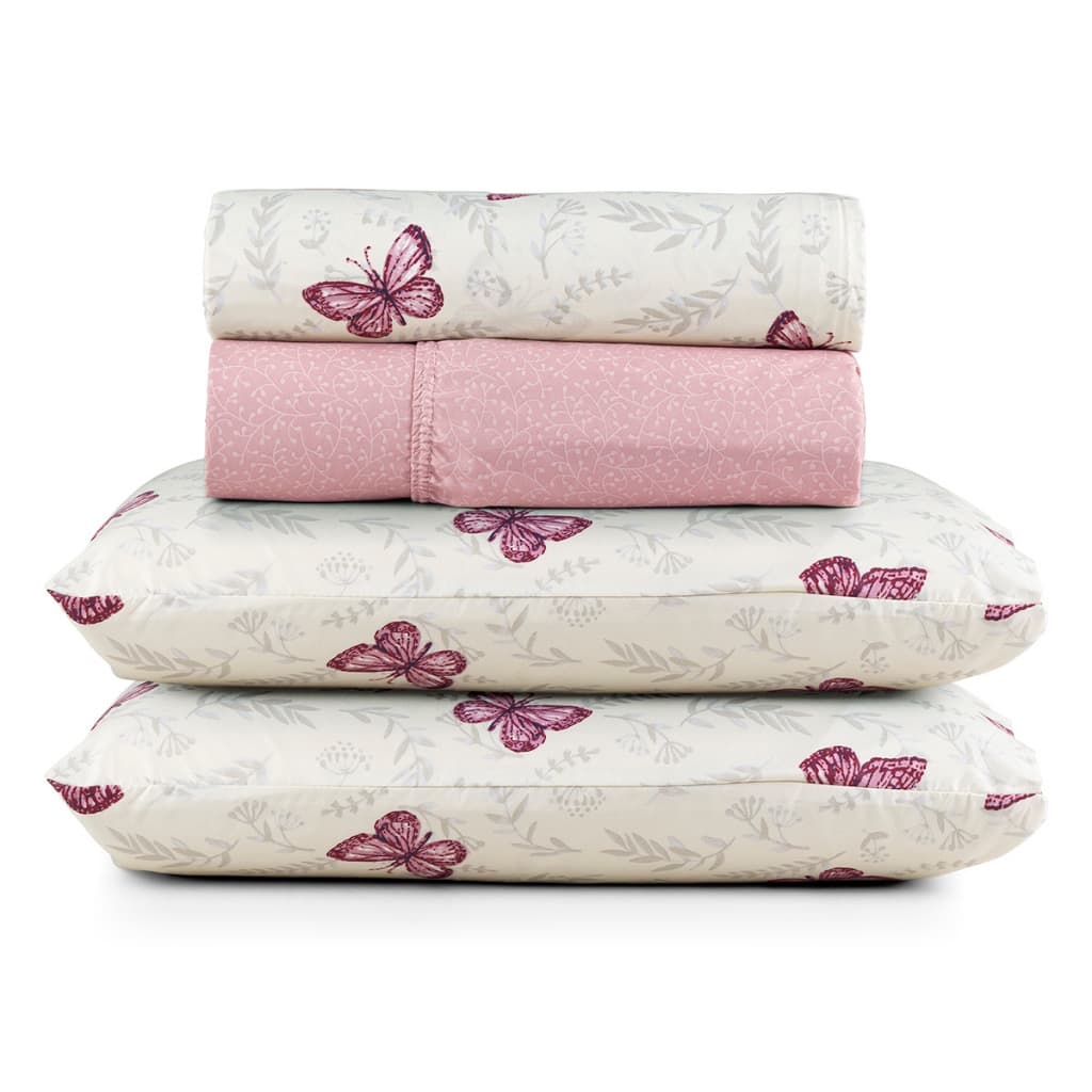Jogo de Cama Lençol Queen 04 Peças Estampado Avere 200 Fios - Micropercal