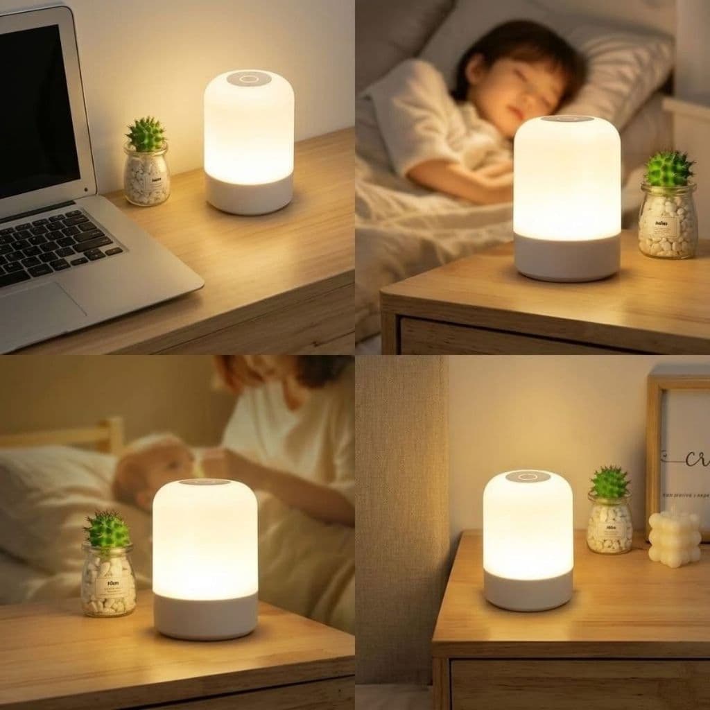 Abajur Quarto Luminária de Mesa Led Recarregavel Luminaria Criado Mudo Cabeceira Luminaria Infantil
