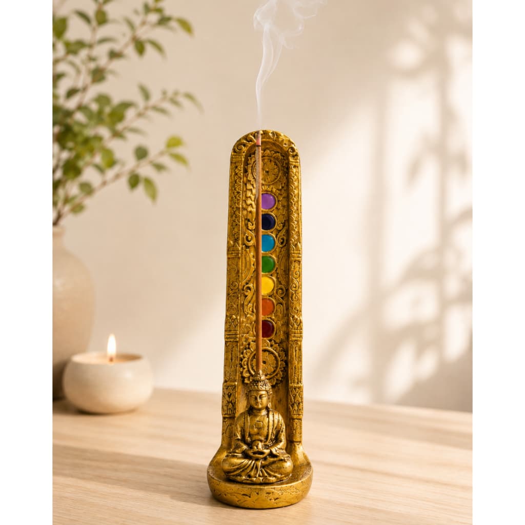 Incensário Buda 7 Chakras – Decoração e Harmonia para seu Ambiente