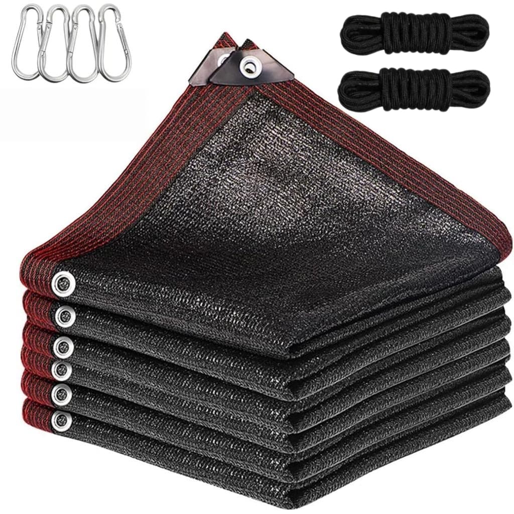 Tela de Sombreamento Sombrite 90% Toldo Externo Reforçado, Cor Preta, Tamanho 4M x 6M